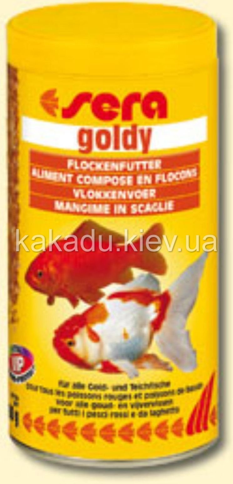 Sera (Сера) Goldy Хлопьевидный корм для золотых рыбок и других холодноводных рыб  250 мл