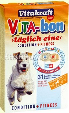 Vita-Bon (Вита-Бон) Витамины для собак средних пород  31 табл