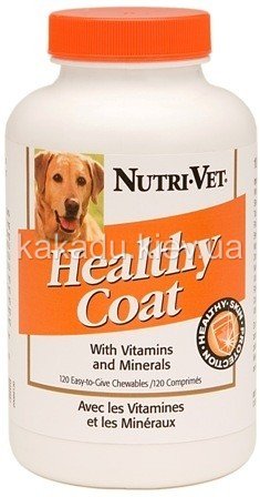 Nutri-Vet (Нутри-Вет) Healthy Coat Chewables Жевательные таблетки для собак - 