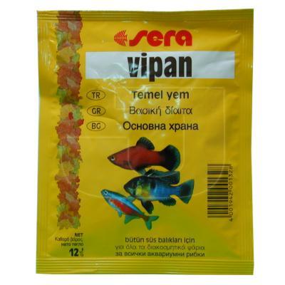 Sera (Сера) Vipan. Корм для всех аквариумных рыб универсальный  (хлопья)  12 гр