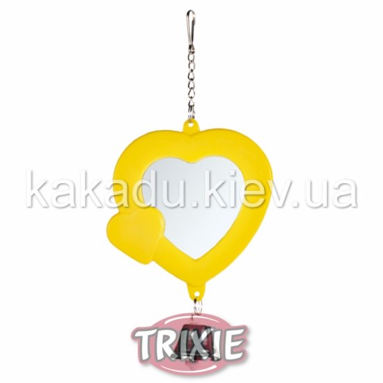 Trixie (Трикси) Mirror, heart shaped, with bell Игрушка для попугаев - сердце с зеркалом с колоколом