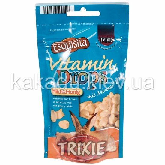 Trixie (Трикси) Vitamin Drops with Мilk and Honey. Дропсы для грызунов молочные с медом 75 гр
