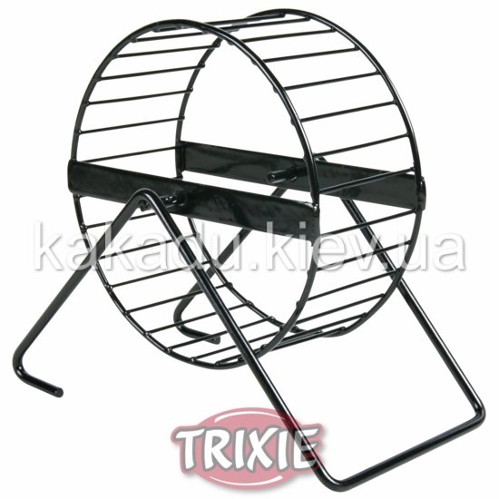 Trixie (Трикси) Rodent wheel. Колесо для грызунов металлическое на подставке 23см