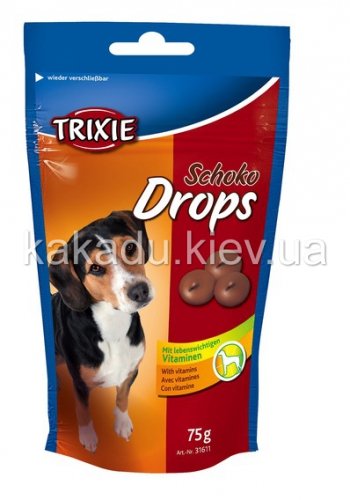 Schoko Drops. Дропсы для собак витаминные шоколадные, 200 гр. Trixie (Трикси) (31613)