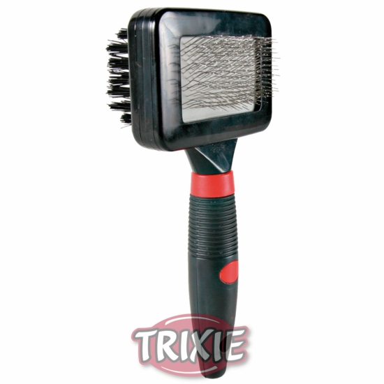 Trixie (Трикси) Soft brush, double sided Пуховка пластиковая со щеткой  (2316)