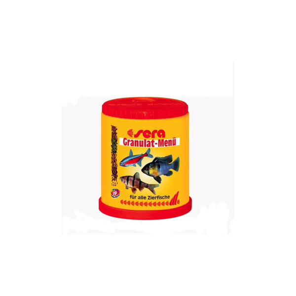 Sera (Сера) Granules menu Четыре сорта высококачественного гранулированного корма для всех видов аквариумных рыб 150 мл