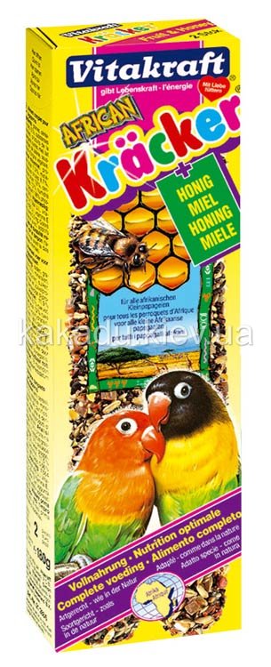 Kracker. Крекер для средних африканских попугаев Медовый, 2 шт. Vitakraft (Витакрафт)
