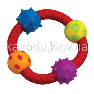 Petstages (Пэтстейджс) Multi Texture Chew Ring Игрушка для собак Канат-кольцо с мячиками (pt123)