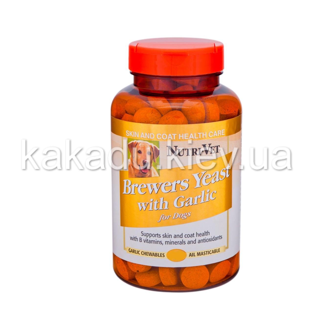 Nutri-Vet (Нутри-Вет) Brewers Yeast. Жевательные таблетки с чесноком для собак 